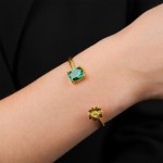 Golden Silver Amlia Flowers Bracelet