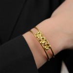 Golden Silver Amlia Bouquet Bracelet