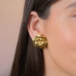 Golden Silver There Go the Amlia Flowers Earrings