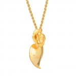 Golden Silver Amlia Heart Necklace