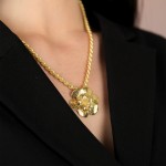 Golden Silver There Goes the Amlia Flower Necklace