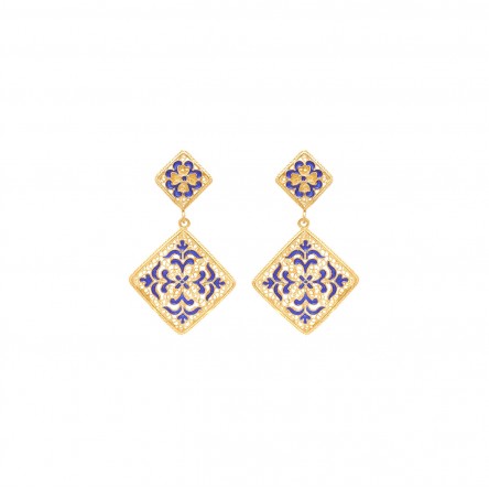 Azulejo Gold Plated Earrings