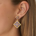 Azulejo Gold Plated Earrings