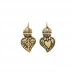 Pendientes Corazn de Viana Barroco Plata Dorada