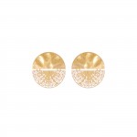 Articulated Circle Gold Plated Earrings