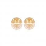 Articulated Circle Gold Plated Earrings