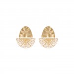 Articulated Boat Gold Plated Earrings