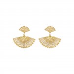 Fan Gold Plated Earrings