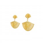 Fan Gold Plated Earrings