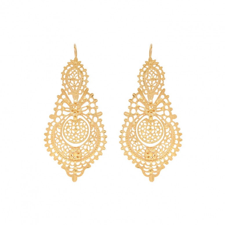 XL Queen Gold Plated Earrings