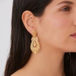 Princess Icon Gold Plated Silver Earrings