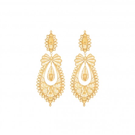 Princess Icon Gold Plated Silver Earrings