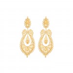 Princess Icon Gold Plated Silver Earrings