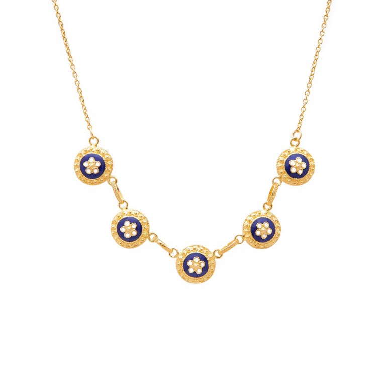 5 Caramujos Gold Plated Necklace