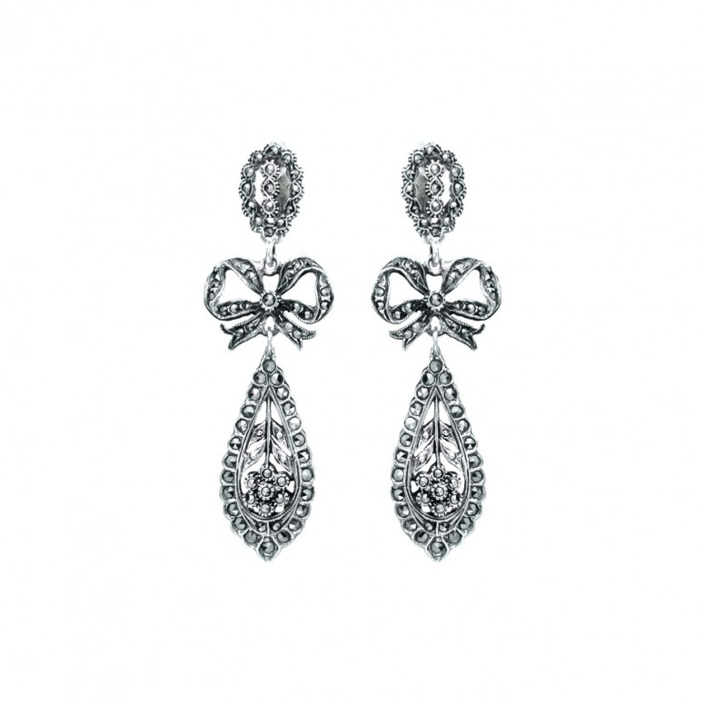 King Marcasites Silver Earrings