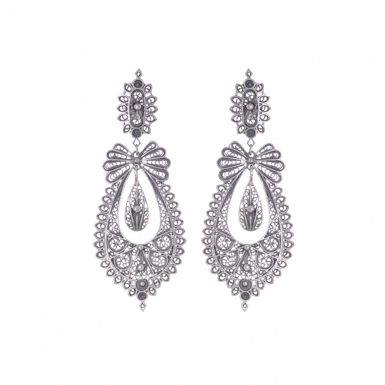 Pendientes Princesa cono Plata