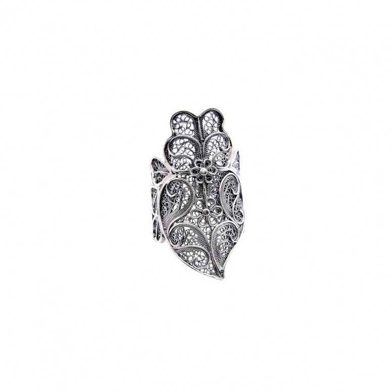 XL Heart of Viana Silver Ring