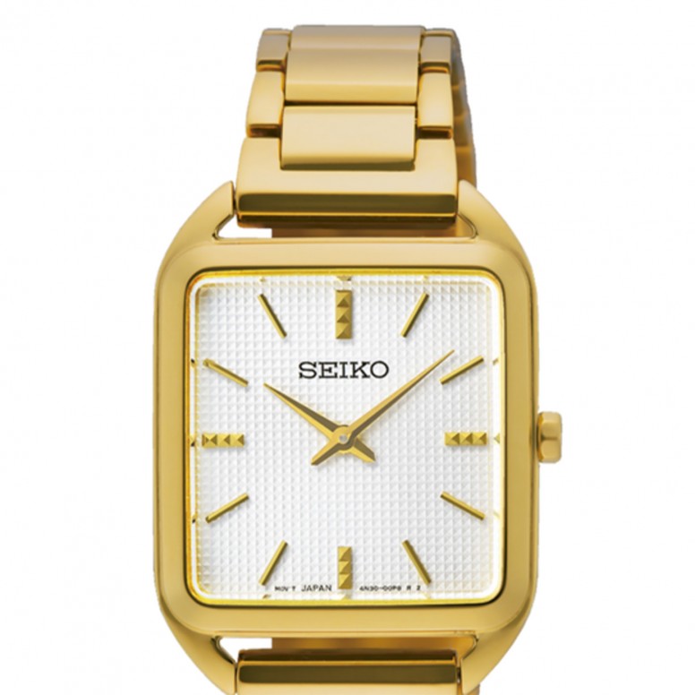 Rel�gio Ladies Quadrado Dourado