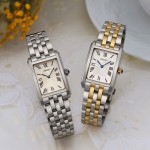 Ladies Rectangular Silver Watch