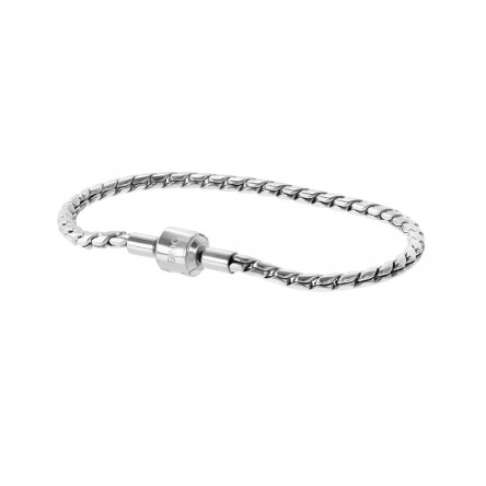 Energy Master Twisted Silver Bracelet