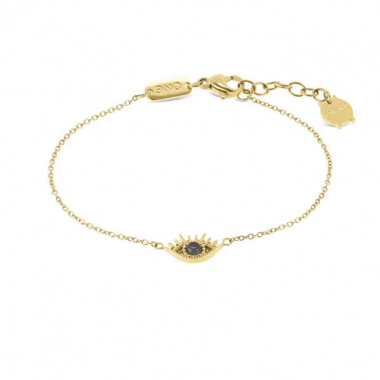 Pulsera Evil Eye Gray Gold