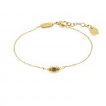 Evil Eye Gray Gold Bracelet