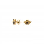 Pendientes Evil Eye Gray Stud Gold