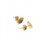 Pendientes Evil Eye Gray Stud Gold