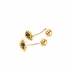 Pendientes Evil Eye Gray Gold