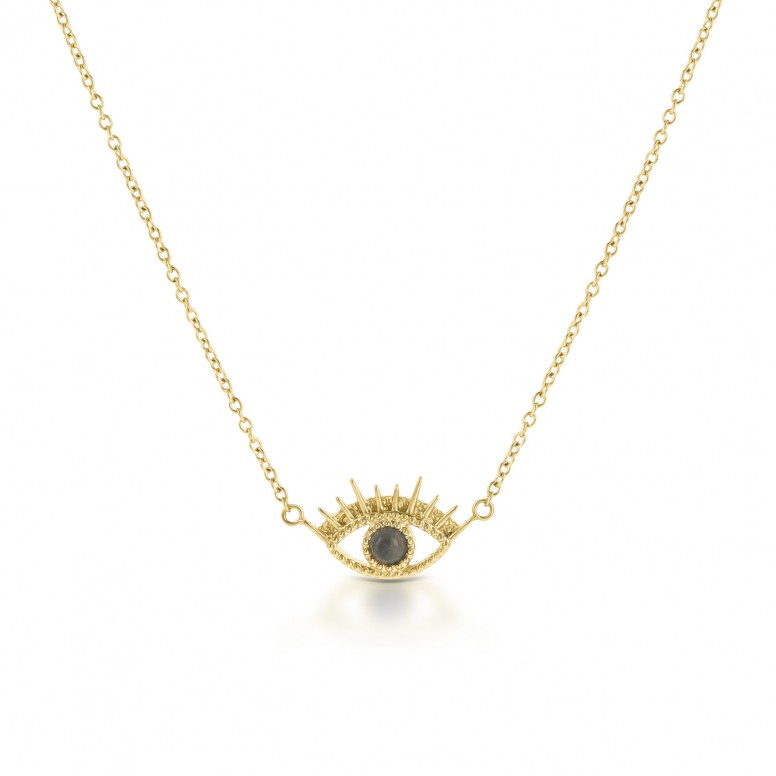 Colar Evil Eye Gray Gold