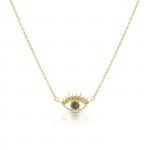 Collar Evil Eye Gray Gold