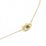 Colar Evil Eye Gray Gold