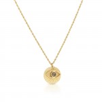 Colar Evil Eye Gray Pendant Gold