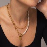 Colar Neckmess Pearly Gold