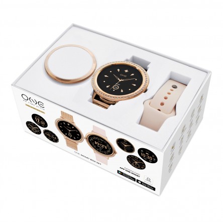 Box Relgio Smartwatch GlamCall Rose Gold