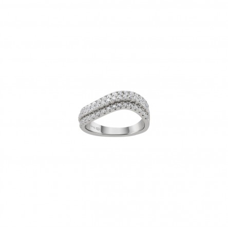 Anel Classy & Chic Shiny Wave Silver