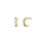 Classy & Chic Two Lines Gold Earrings