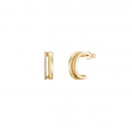 Classy & Chic Two Lines Gold Earrings