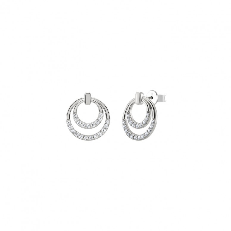 Classy & Chic Circles Silver Earrings