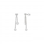 Pendientes Hearts & Pearls Silver