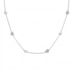 Collar Hearts & Pearls Silver