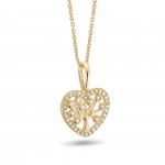 Collar Oro 18K Heart Tree Topacios