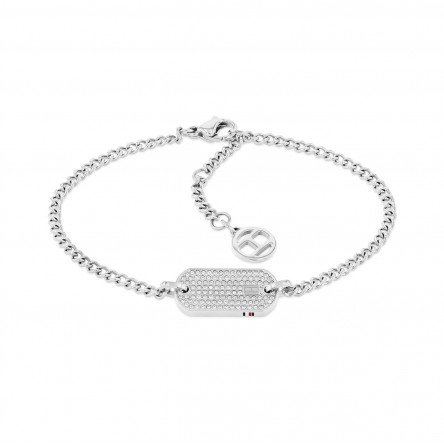 Silver Mesh Zirconia Bracelet
