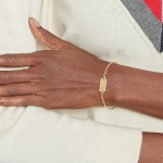 Gold Mesh Zirconia Bracelet