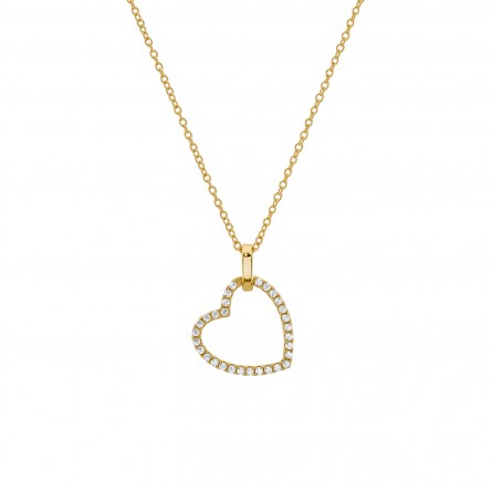 Classy & Chic Open Heart Gold Necklace