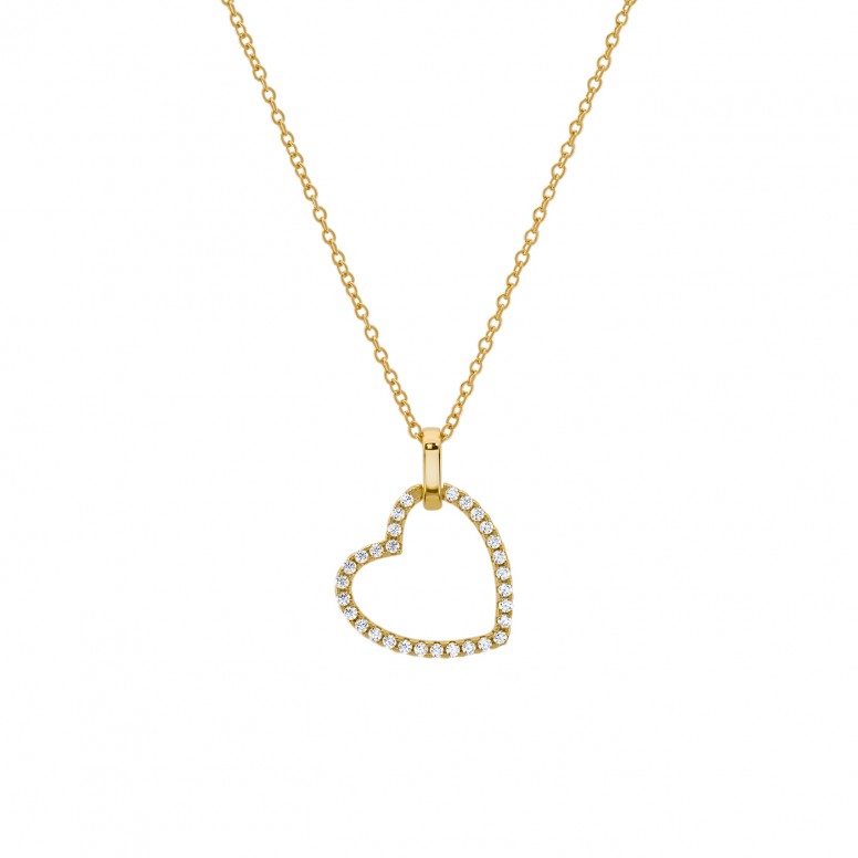 Classy & Chic Open Heart Gold Necklace