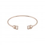 Pulsera Double Heart Rose Gold