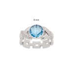 Anel Blue Stone Silver