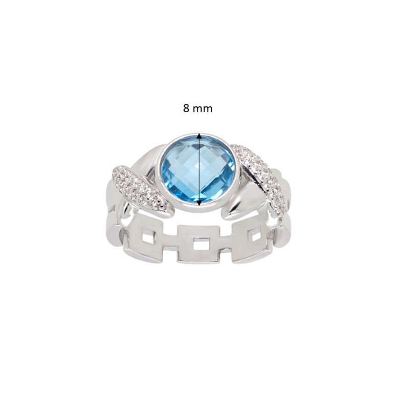 Anillo Blue Stone Silver