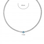 Blue Stone Silver Necklace